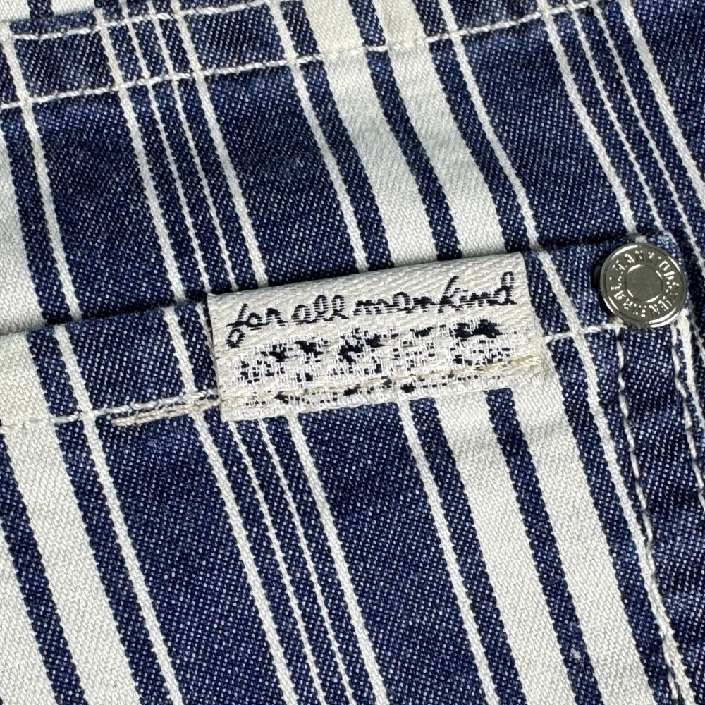 For‎ All Mankind Striped Jeans Women's Size 25 Blue White Wide Leg Pants NWT - Picture 14 of 15